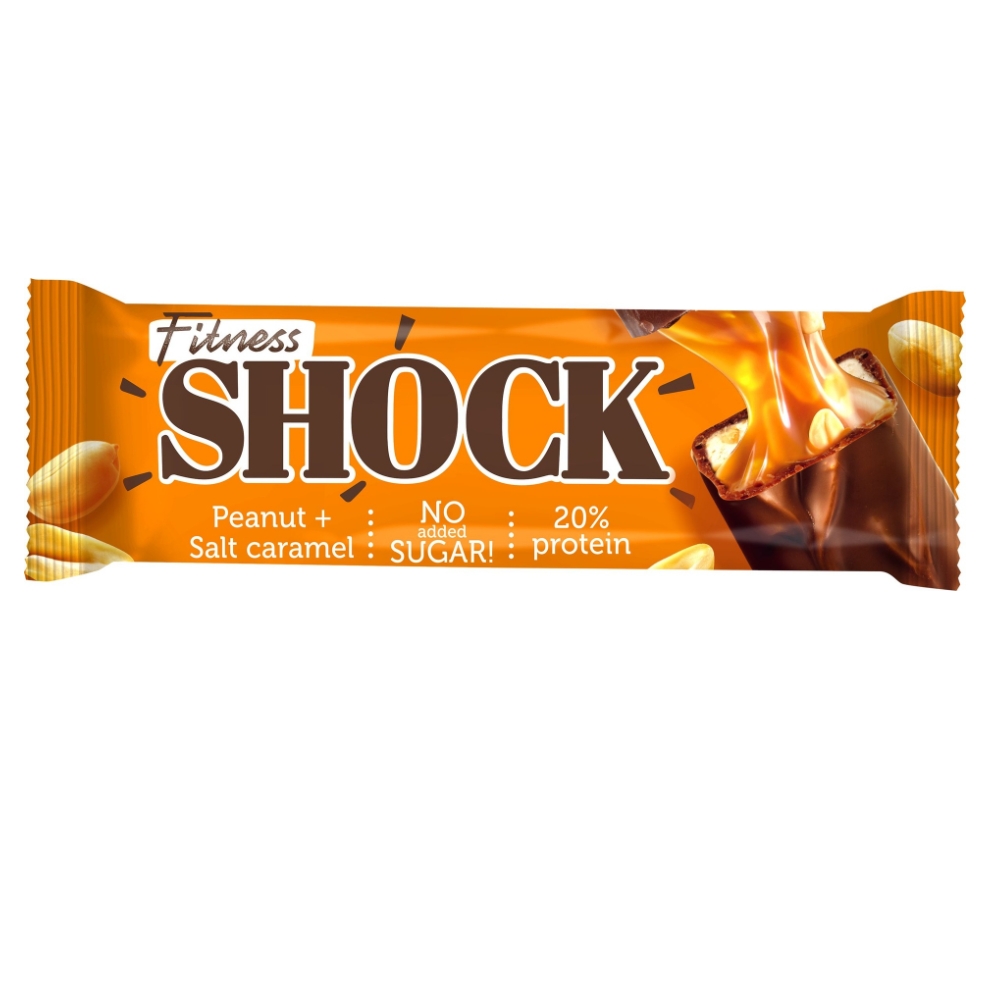 Батончик FITNESS SHOCK батончик протеиновый 40 g Арахис соленая карамель