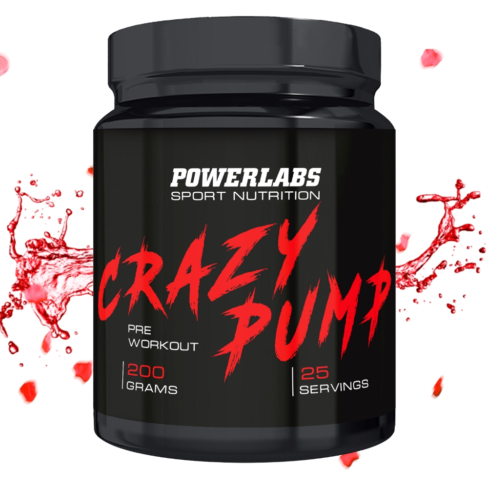 Предтренировочный комплекс PowerLabs Crazy Pump Предтренировочный комплекс 200 g Вишня