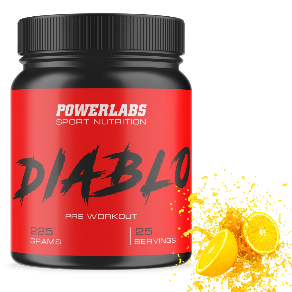 Предтренировочный комплекс Powerlabs Diablo Предтренировочный комплекс 225 g Апельсин