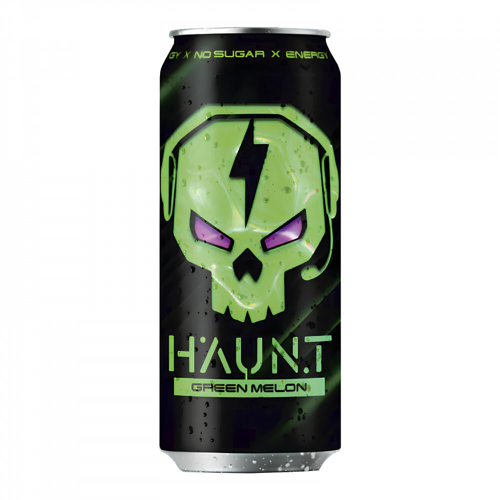 Энергетик HAUNT Напиток тонизирующий 500 мл Зеленая дыня
