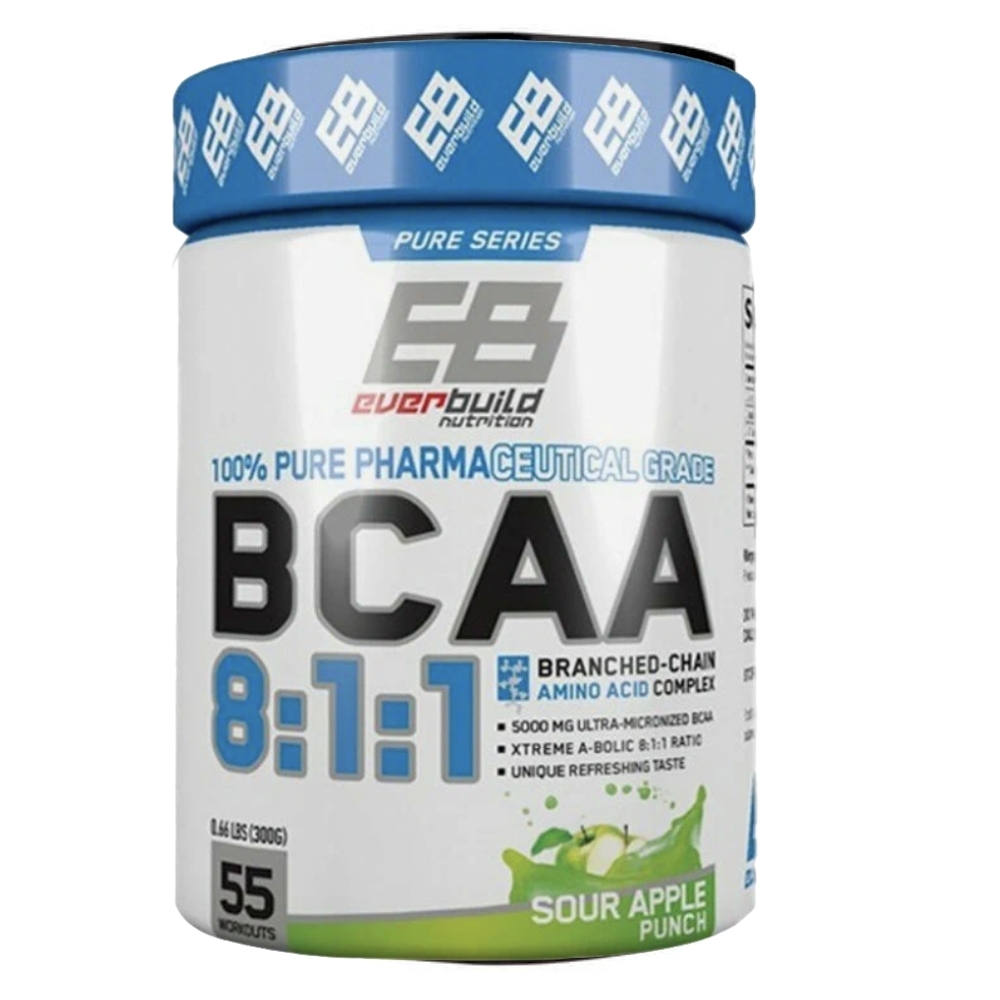 BCAA Ever build nutrition BCAA 8:1:1 300 g Кислый яблочный пунш