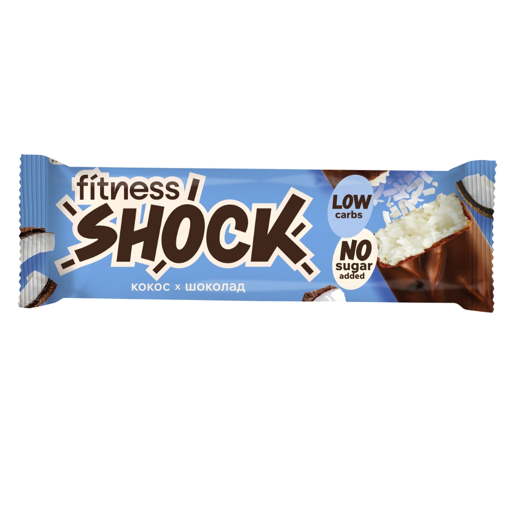 Батончик FITNESS SHOCK батончик протеиновый 40 g Кокос шоколад